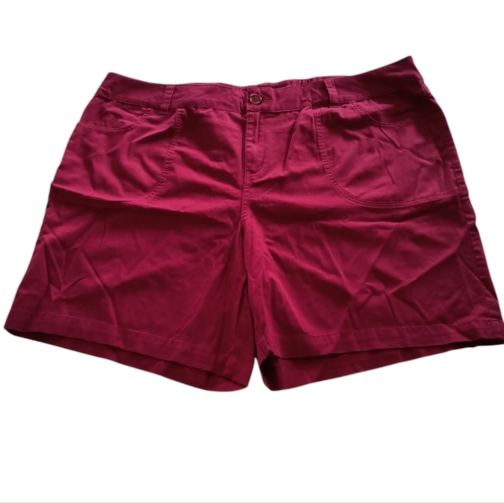 NWT Lane Bryant Plus Size Berry Red Shorts Size 24